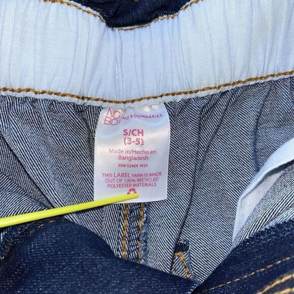 No Boundaries Womens Barrel Jeans Juniors Sz Sm 3/5 Paper Bag Waist Dark Wash - Picture 3 of 7